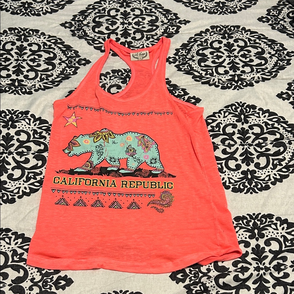 California Republic Neon Pink Tank Top